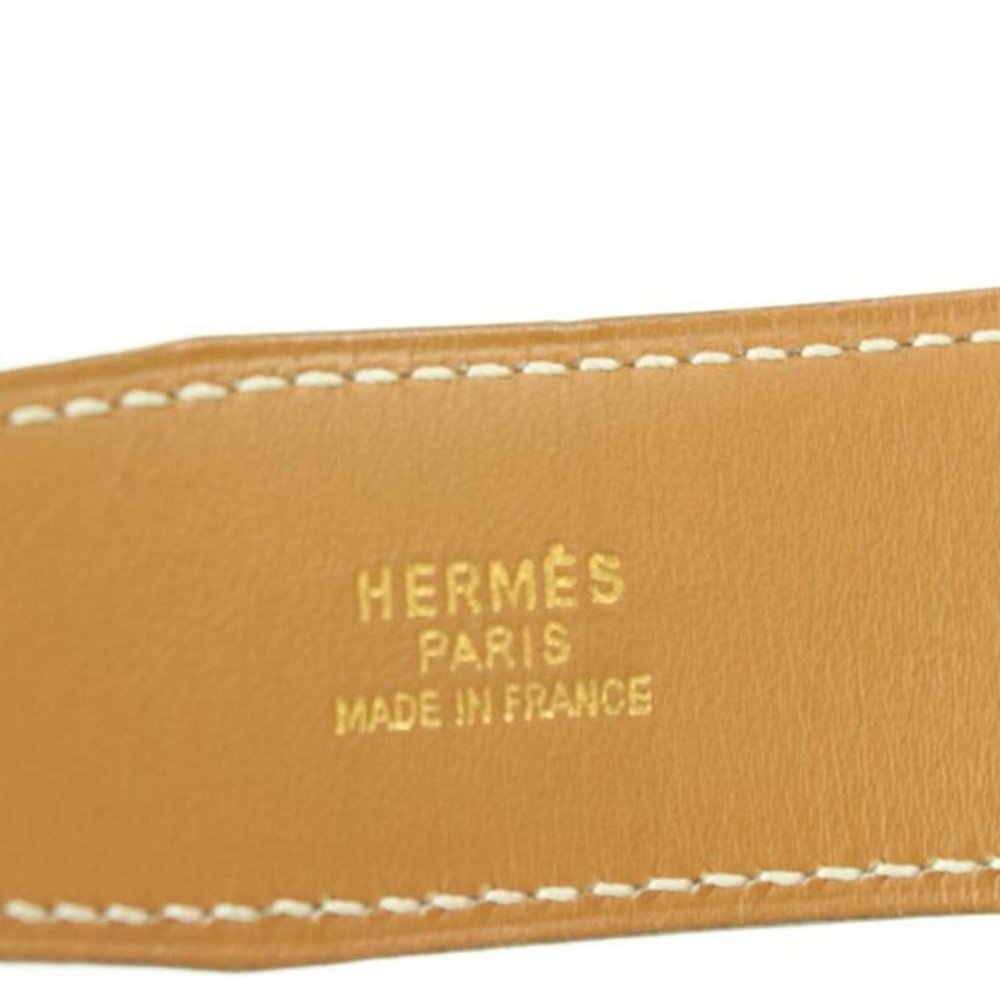 Hermès Brown x Gold 32mm Reversible H Logo Belt Kit 67h422s - Picture 3 of 12